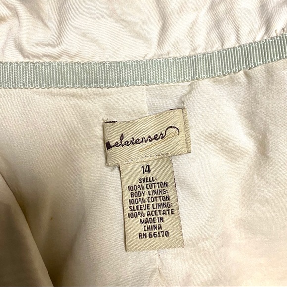 Anthropologie Elevenses Cream beige jacket ruffled - Picture 7 of 7